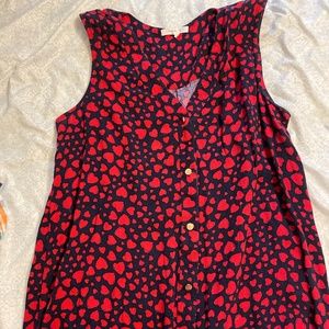 Button down tank top